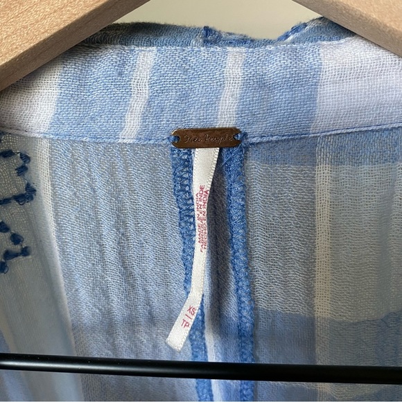 Free People Gingham Floral Tunic - Picture 7 of 7